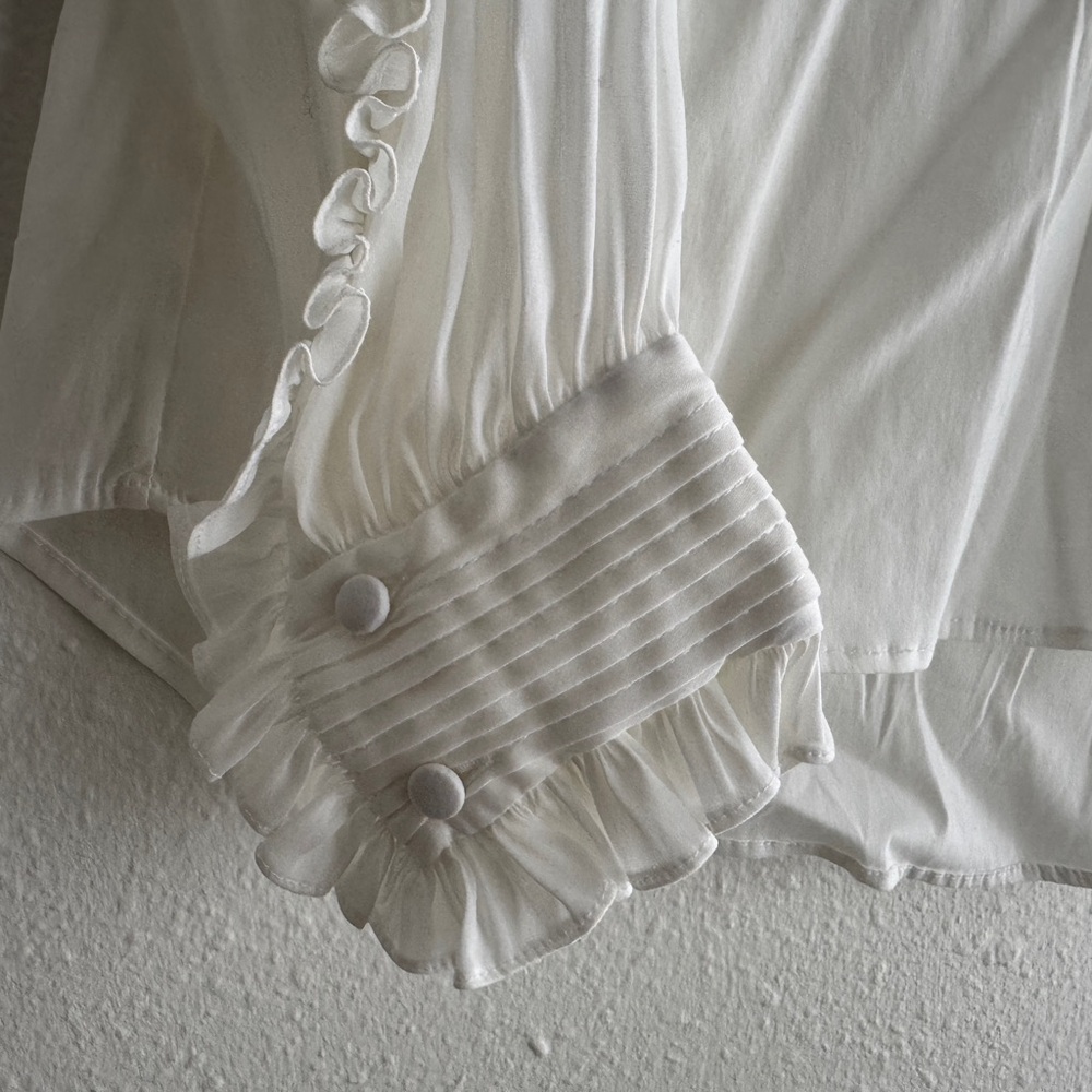 ZARA CONTRAST YOKE BLOUSE WITH DECORATIVE FRONT - LIMITED EDITION SZ S 2674/602 - Picture 6 of 11